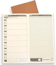 Travelers Notebook Inserts - 2 Pack, 26 Weeks Per Book, Free Diary Weekly Planner Refills With 6 Mon