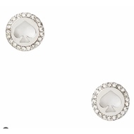 AKC KATE SPADE SILVER SPADE CUTOUT EARRINGS
