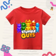STUMBLE GUYS CHARACTER BOYS' AND GIRLS' TOP T-SHIRT Premium 30S COMBED COTTON Material