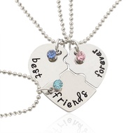3pcs Best Friend Forever Friendship Necklace
