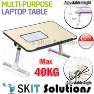 Foldable Portable Laptop Desk Table Tray Bed Monitor Stand Holder★Adjustable Height  Angle★USB Fan★