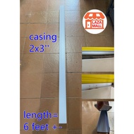 2x3 PVC CASING wiring / aircond pipe water pipe installation cover casing white color penutup paip t