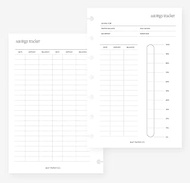 Mini Happy Planner Reading Log Planner Insert Agenda Refill for 7-Discs Notebook 4.6 x 7