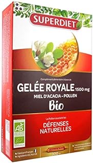 Super Diet Organic Royal Jelly Acacia Honey Pollen 20 Phials