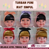 QUEENQUINNYSTOREChildren's Fringe Turban Baby Fringe Turban/ Children's Wig Turban/ Baby Wig Fringe 
