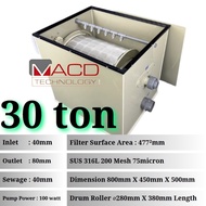 30Ton Rotary Drum Filter RAS Aquarium Fish Tank RDF Microfilter Koi Pond MACD Technology 6500 GALLON