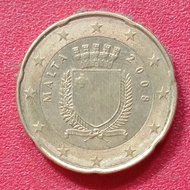 koin Malta 20 Euro Cent (2nd map) 2008-2020