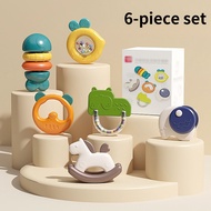 JOYNCLEON Đồ chơi trẻ em tay quay chuông 0-1 tuổi Câu Đố giáo dục sớm có thể nhai kẹo cao su trẻ em 