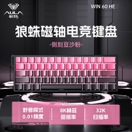 💕Spot Goods💕2025Hot-selling Wolf Spider WiN60/68HE Customizable Knob Mechanical Keyboard Wireless Th