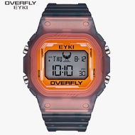 Latest Unisex Casual Sport Digital Men's Watch EYKI E3201L-ZZ5QQQ PVC Strap Grey Black Black Grey