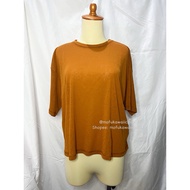 [READY Daily Kawaii Y2K Coquette Mori Goth Vintage Outfit] Discoat Oversize Tshirt Mustard Brown