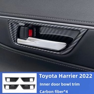 Toyota Harrier 2022 inner door handle bowl cover carbon fiber car trim