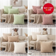 50x50cm  Sarung Bantal Sofa Lembut Sarung Bantal Hiasan Rumah Warna Pepejal 50x50cm