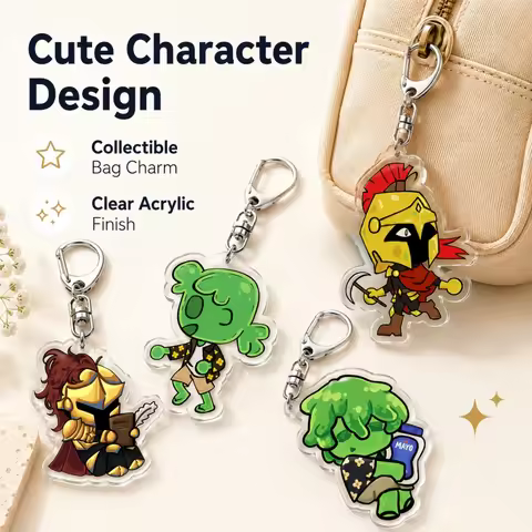 Avery The Mayo D3rlord3 Keychains Cartoon Chibi Keyrings Jewelry Manga Game Fans Gifts