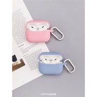 airpodsPro2保護套適用于蘋果AirPods3硅膠耳機一體簡約連體式軟殼AirPods4代藍牙耳機殼1/2純色保護套透燈