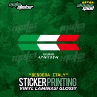 SMALL ITALY FLAG PRINT CUT STICKER HELMET VISOR