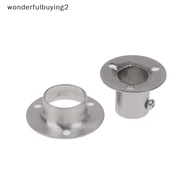 wonderfulbuying2 Stainless Steel Flange Seat For Wardrobe Curtain Cloth Rod Seat Round Tube Seats  H