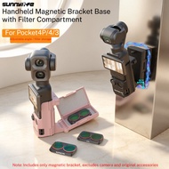 For DJI Pocket 4P/4/3 Handheld Magnetic Mount Adjustable Base Portable Photography Accessory