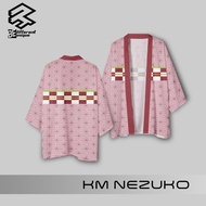 Haori Kimono Outer Outwear Casual FullPrint Anime Kimetsu No Yaiba Kamado Nezuko