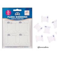 DMC thread wrapping, thread wrapping card, thread wrapping with DMC Floss Bobbins paper