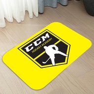 Soft Non-slip Flocked CCM Hockey Colour Logo Sports Silhouette Mat Study Room Office Thin Decorative