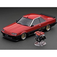 Ignition Model IG2439 1/18 Scale Nissan Skyline 2000 RS-X Turbo-C (R30) Red/Black With Engine