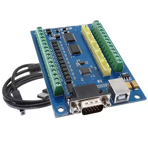 ABKL-MACH3 USB CNC 5 Axis 100Khz 12-24V Linear Motion Control Card STB5100 Breakout Board