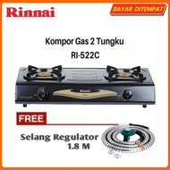 Kompor Gas RINNAI RI-522C / Rinnai Kompor 2 Tungku RI522 C
