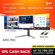 PRISM+ X490 PRO 120Hz Quantum HDR Super UWQHD Curved Ultrawide [5120 x 1440] Adaptive Sync Gaming Mo