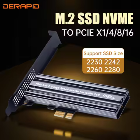 M.2 NVMe Adapter Card B&M Key to PCIe 4.0/3.0 X1 X4 X8 X16 Interface for PC Compatible with 2230 224