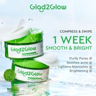 Glad2Glow Exfoliating Toner Pad Soothing Brightening Oil control Centella Salicylic Acid Calm Acne T