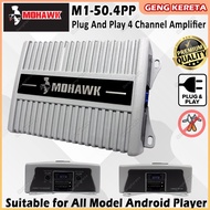 Mohawk Android Amplifier M1-50.4PP 4 Channel Plug and Play Power Amplifier for Car Android Player Android Amp