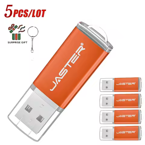 5PCS/LOT Orange USB Flash Drive 128GB Pen Drive 64GB Memory Stick 32GB Wholesale Pendrive U Disk 16G