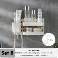 1ClickShop DIY Home Decoration Wall Storage Rack Organizer Creative Hanger Moveable Self Adhesive fo