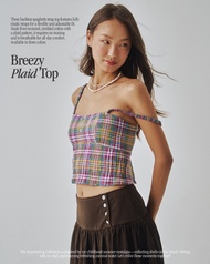 พร้อมส่ง Reverie Breezy Plaid Top - เสื้อสายเดี่ยวเปิดหลังผ้าลายตาราง (มี 3 สี)