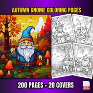 [PDF] 200 Autumn Gnome Coloring Pages For Adults