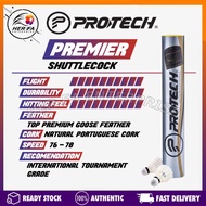 PROTECH Premier Edition Badminton Shuttlecocks 100%ORIGINAL Top Premium Goose Feather