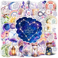 50PCS English Daily Self Affirmation Motivational Note Stickers Inspirational Journal Waterproof Sti