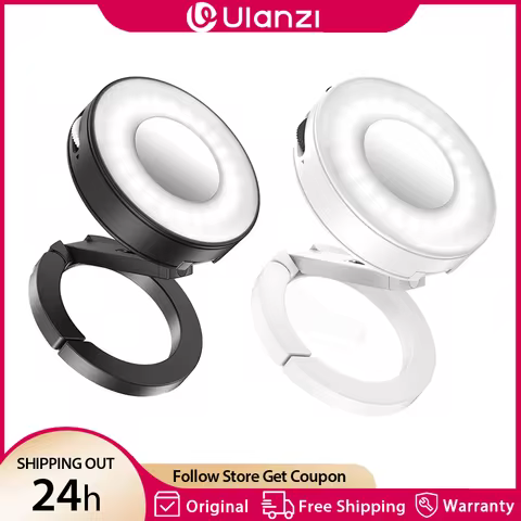 Ulanzi ML05 MagLock Vlog Fill Light Magnetic Video Light Bi-Color 2500-9000K 360 Adjustable Selfie R