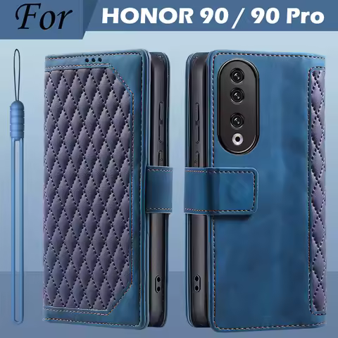 For HONOR 90 5G Case for Huawei HONOR 90 Pro 5G Cover Honor90 Pro 90Pro Card Flip Leather shell Book