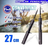 in stock Mini Telescopic Travel Fishing Rod FUJi O Ring Rod Ninja Combo Set UL Spinning/Casting Rod 