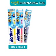 Jordan Kids Buddy ( 1 - 4 years old ) Supersoft Toothbrush Buy 2 FREE 1 ( TRIPLE PACK )