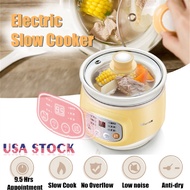 Mini Electric Slow Cooker Ceramic Fully Automatic Soup Pot Congee Bird's Nest Stew Pot Multi-function Safe Slow Cooker New