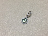 捷克隕石四葉草純銀吊墜 - 蘊藏極大能量有助開心發財及辟邪