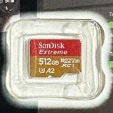 Sandisk Extreme 512GB GOLD Micro SD memory card