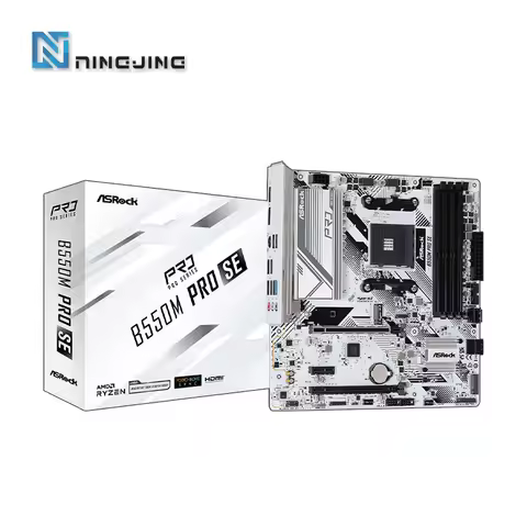 Asrock B550M Pro SE New Motherboard B550 AMD PRO565 Socket AM4 DDR4 128GB PCI-E 4.0 M.2 SATA III 473