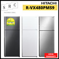 Hitachi R-VX480PMS9 Deluxe Stylish 2-Door Refrigerator 407L (Gift: Vacuum Container Set)
