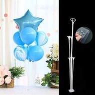 4/2/1 Set Balloon Stands, Including Tabletop Balloon Stand With Self-Adhesive Base, Balloon Column S