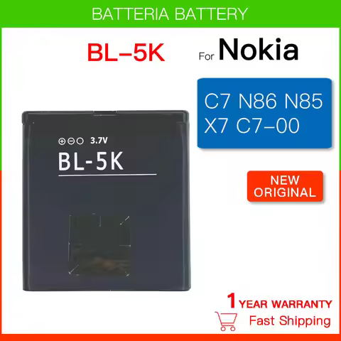 Rechargeable Battery 1200mAh BL-5K Battery For Nokia N85 N86 N87 8MP 2610S 701 C7 X7 C7-00 Battery B