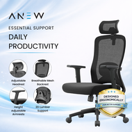 ANEW Stride Ergonomic Chair | Everyday Ergonomic Support Breathable Mesh 2D Lumbar Adjustable Headre